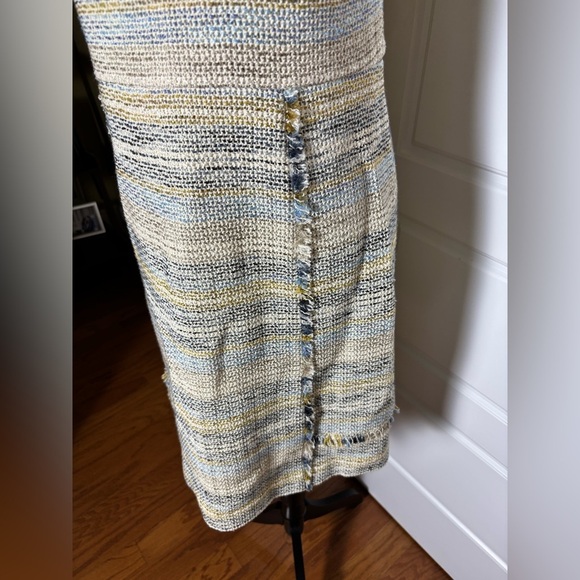 Tory Burch Greer Fringed Tweed A-Line Dress - Picture 8 of 9